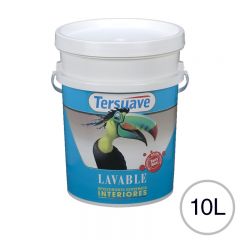 Pintura Latex Interiores Lavable Tersuave Blanco Eggshell 10L