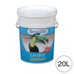 Pintura Latex interior Lavable Tersuave Blanco Eggshell 20L