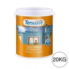Membrana Liquida Impermeabilizante para Techos y Muros Tersitech Sin Fibras Blanco 20Kg