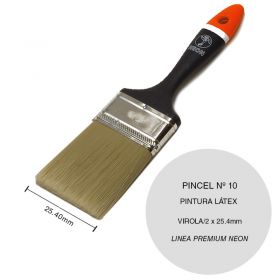 Pincel latex y base agua Nº10 plastico linea Premium Neon virola/2 x 25.4mm