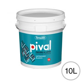 Pintura latex acrilico Pival interior/exterior blanco mate balde x 10l